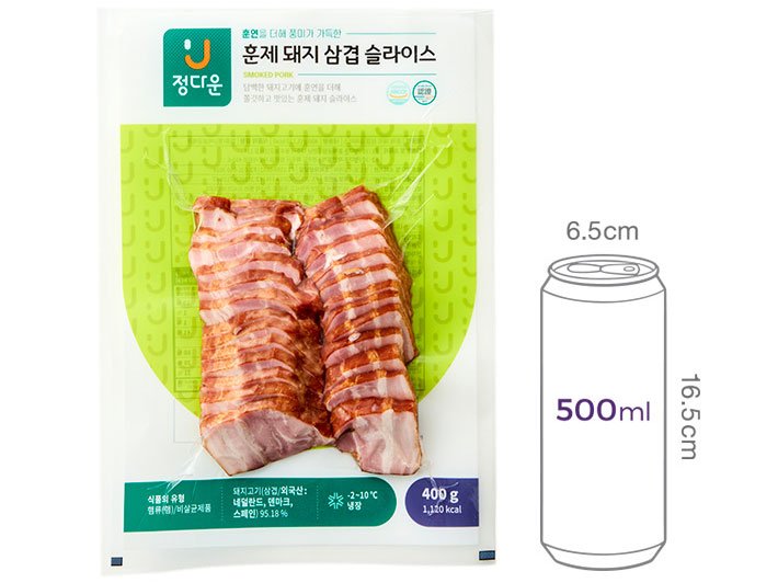 [정다운] 훈제 돼지 삼겹 슬라이스 400g (냉장)