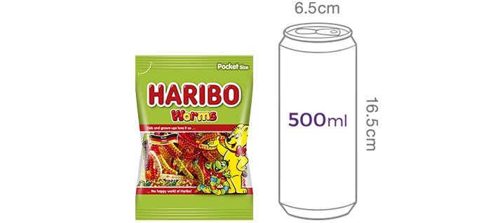 [하리보] 웜즈 젤리 100g