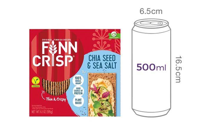 [핀크리스프] 통호밀 크래커 치아씨드 195g (New!)