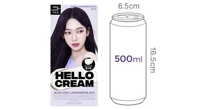 [미쟝센] 뉴 헬로크림 3CLB 쿨라벤더블랙 125g