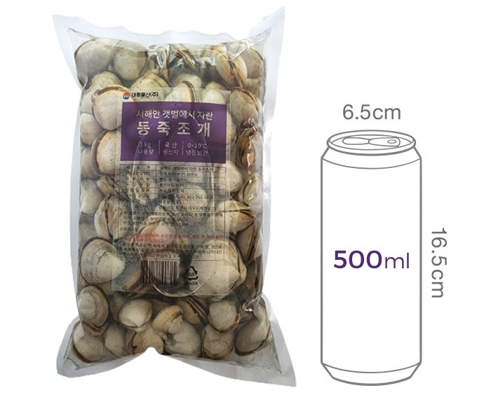 [대흥] 서해안 갯벌에서 자란 동죽조개 1kg (생물)
