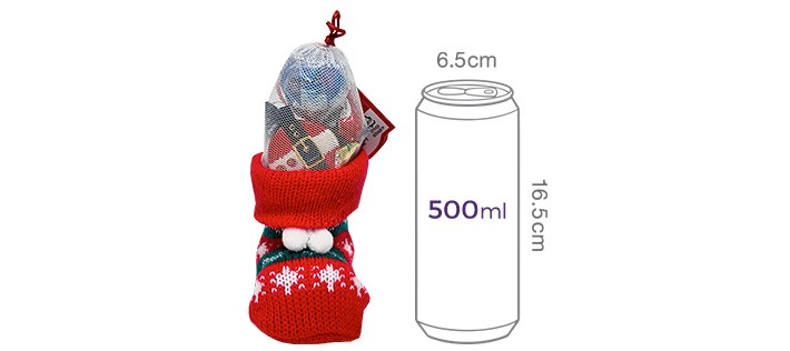 [위니비니] 크리스마스 스트라이프 니트 미니 장화 (레드) 68g