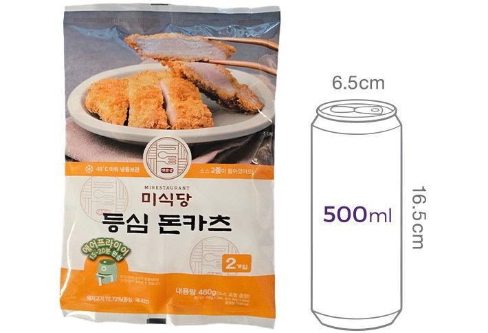 [미식당] 등심 돈카츠 180g * 2입 (소스포함)