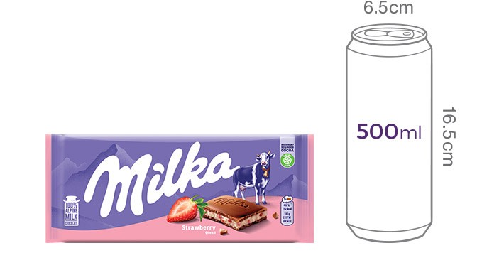 [밀카] 초콜릿 스트로베리 밀크 100g 