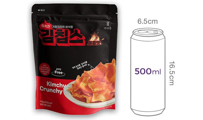 [더다믐] 김치부각 김칩스 매운맛 40g