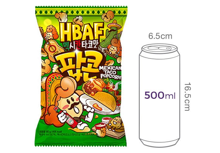 [HBAF] 멕시칸타코맛 팝콘 80g