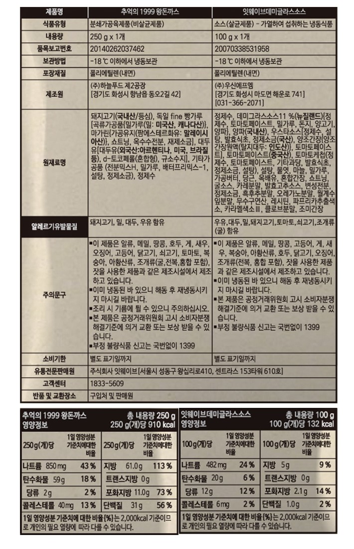 [잇웨이브] 추억의 1999 옛날 왕돈까스 350g
