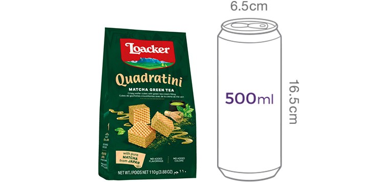 [로아커] 미니 웨하스 콰드라티니 (말차) 125g