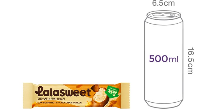 [라라스윗] 저당 넛티 초코바 바닐라 (70mL X 6개입)