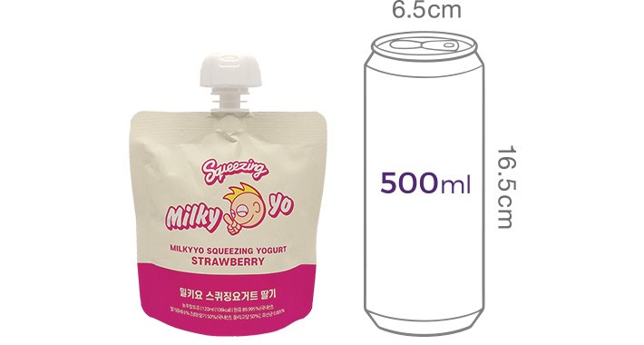 [밀키요] 스퀴징 요거트 딸기 120mL X 3입