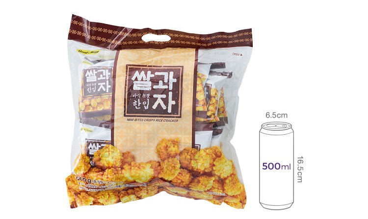 [훼밀리] 바삭 눈꽃 한입 쌀과자 500g