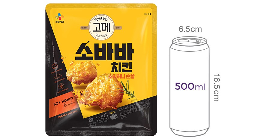 [고메] 소바바치킨 소이허니 순살 240g