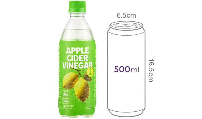 [클룹] 애사비 제로소다 레몬비니거 (500mL X 6개)