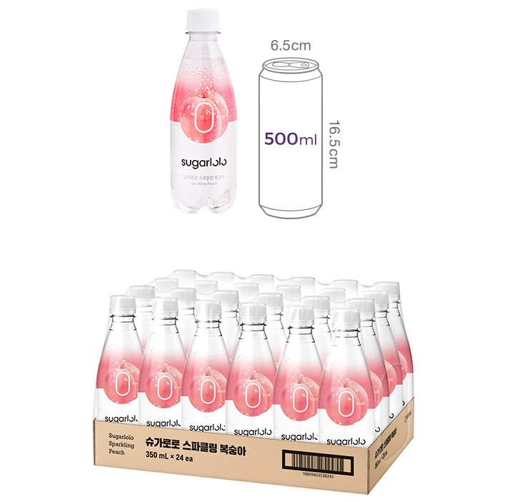 [슈가로로] 스파클링 복숭아 (350mL x 24개)