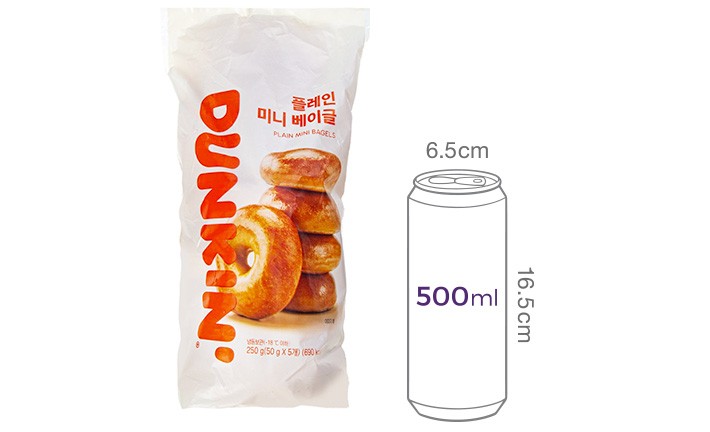 [던킨도너츠] 플레인 미니 베이글 (50gX5개입)