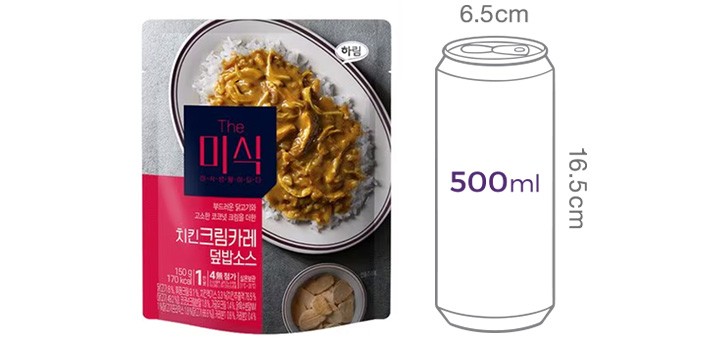[하림 The 미식] 치킨크림카레 덮밥소스 150g