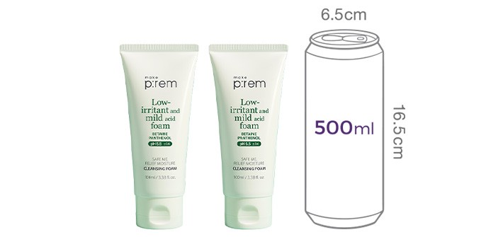 [메이크프렘] 세이프 미 릴리프 모이스처 클렌징폼 100ml (1+1)