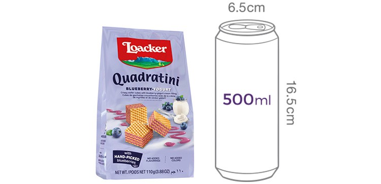 [로아커] 미니 웨하스 콰드라티니 (블루베리 요거트) 125g