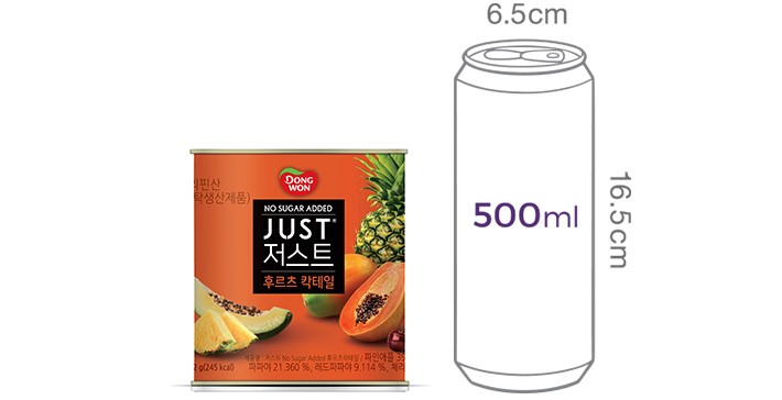 [동원] 저스트 노슈가 후르츠 칵테일 822g