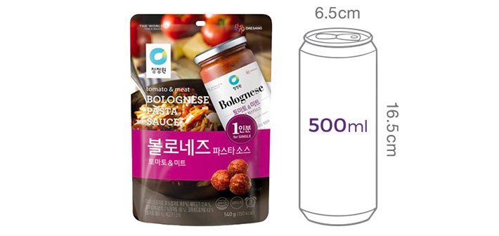[청정원] 싱글 파우치 볼로네즈소스 140g