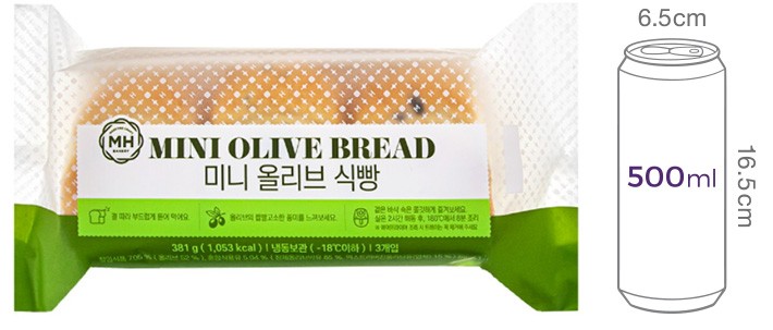 [밀크앤허니] 미니 올리브식빵 127gX3개입