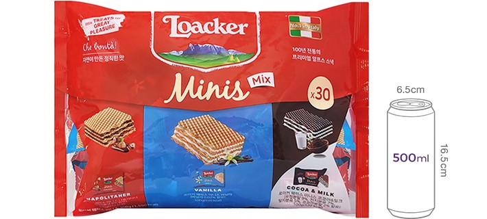 [로아커] 미니스 웨하스 믹스팩 30개입 300g