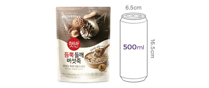 [햇반죽] 듬뿍 들깨버섯죽 420g