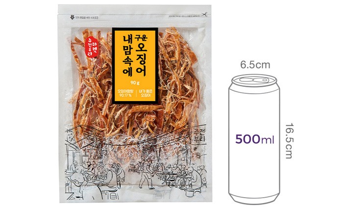 [주전부리마켓] 내맘속에 구운 오징어 90g