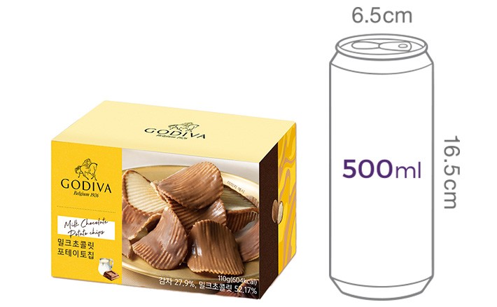 [고디바] 밀크 초콜릿 포테이토칩 120g