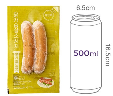 [탄단지] 닭가슴살 소시지 할라피뇨맛 (1개입)