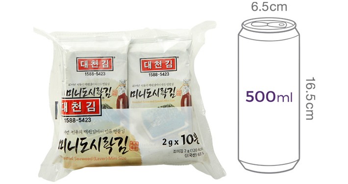 [대천김] 미니도시락김 10봉
