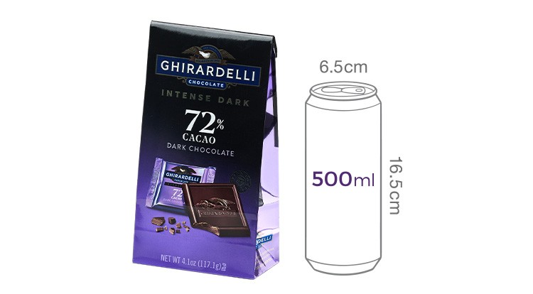 [기라델리] 스퀘어백 인텐스 다크 72% 카카오 117g
