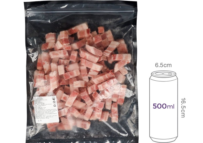 [정착육] 다채롭게 활용하는 큐브 수입 삼겹살 1kg