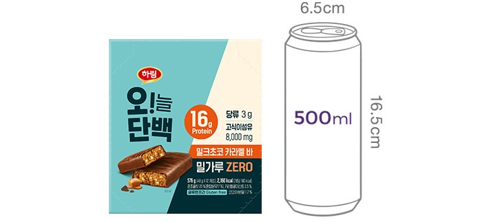[하림] 오!늘단백 밀크초코카라멜바 48g 12개입