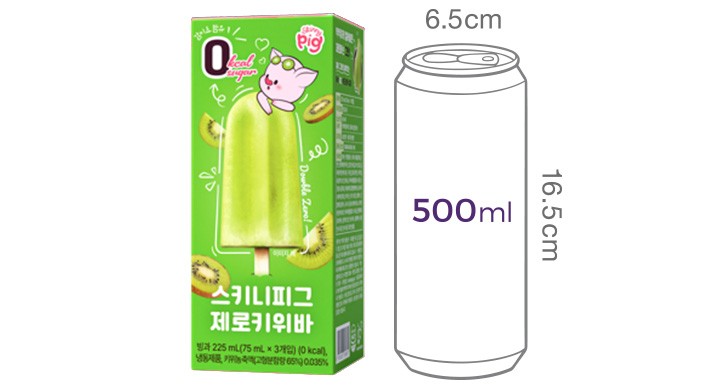 [스키니피그] 제로 키위바 (75mL X 3개입)