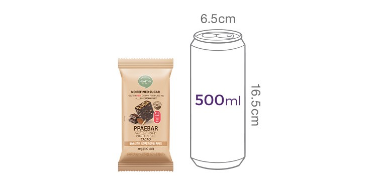 [빼바] 소프트 크런치 프로틴바 [카카오] 40g