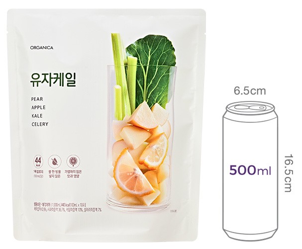 [올가니카] 유자케일 비가열 착즙주스 (100mL X 10개)