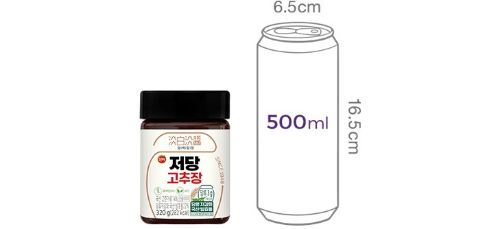 [담백담장] 국산 저당 고추장 320g