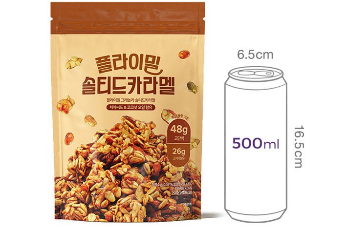 [플라이밀] 프로틴 그래놀라 (솔티드카라멜) 250g