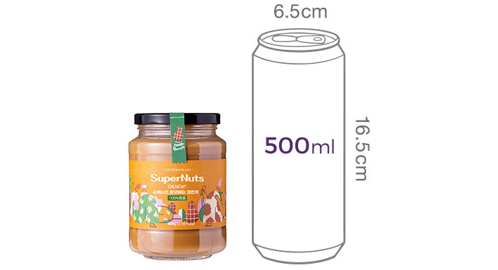 [슈퍼너츠] 100% 땅콩버터 크런치 460g
