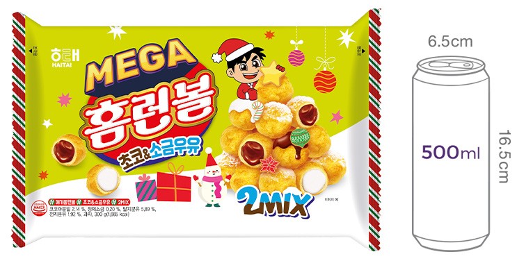 [해태] 홈런볼 초코 & 소금우유 2믹스 300g