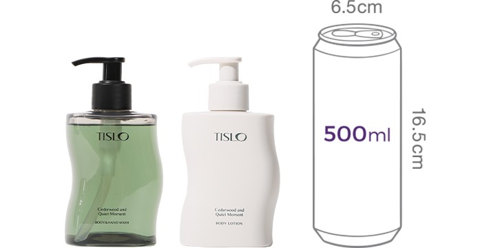 [티슬로] 바디워시 & 로션 330ml 선물 세트 #시더우드 앤 콰이어트 모먼트