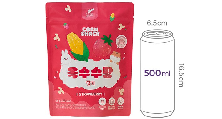 [리틀스푼] 옥수수팡 딸기 25g