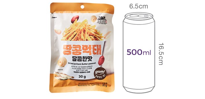 [수산곳간] 그시절 빠삭 땅콩먹태 달콤한맛 30g