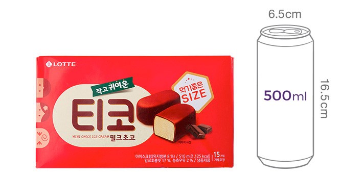 [롯데웰푸드] 티코 밀크초코 30mL X 15개입