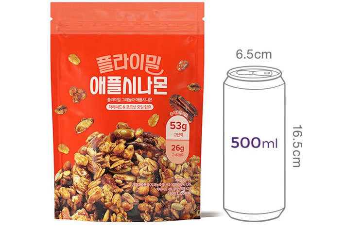 [플라이밀] 프로틴 그래놀라 (애플시나몬) 250g
