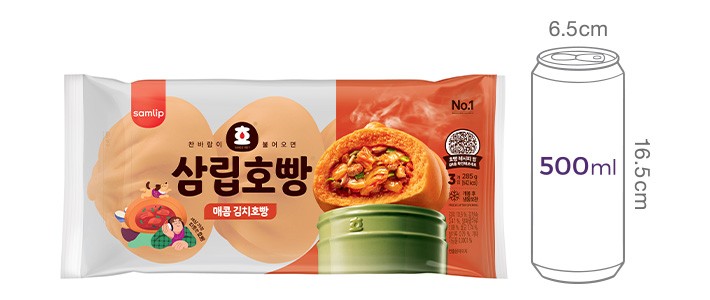 [겨울간식][삼립] 매콤 김치호빵(3입)