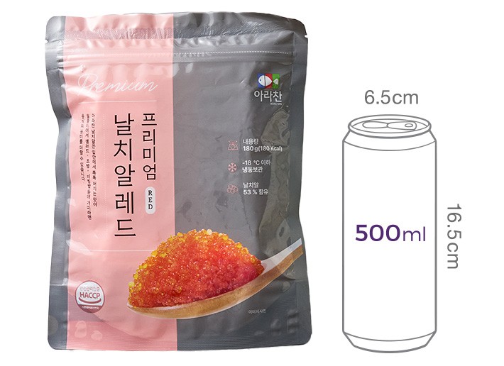 [아라찬] 프리미엄 날치알 레드 180g (냉동)