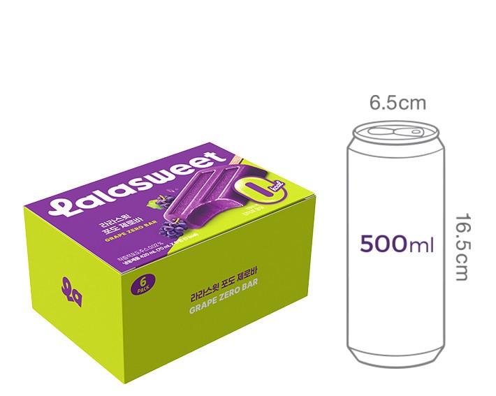 [라라스윗] 포도 제로바 70mL X 6개입