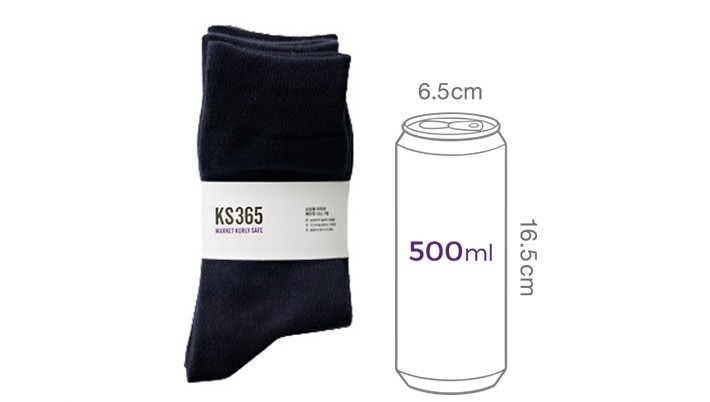 [KS365] 라이트 베이직 중목 양말 7족(남성용)_혼합B(네이비4,다크그레이3)